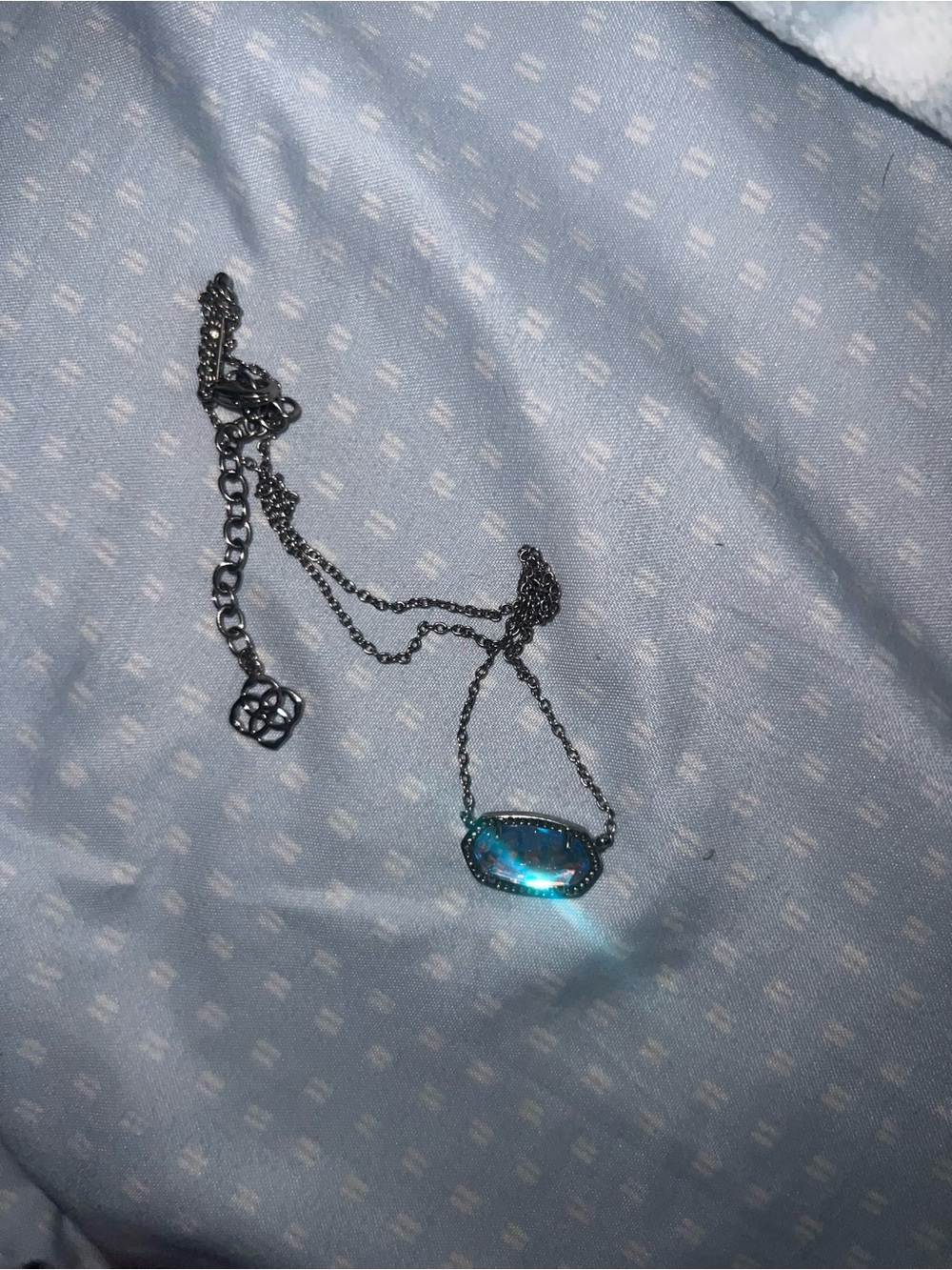 Kendra Scott Blue Iridescent Eliza Necklace